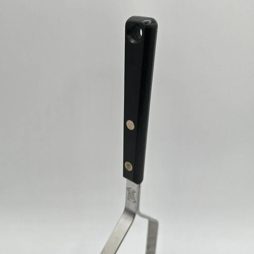 Vtg Ekco Forge Stainless Steel Vegetable Potato Masher  - Black‎ Handle